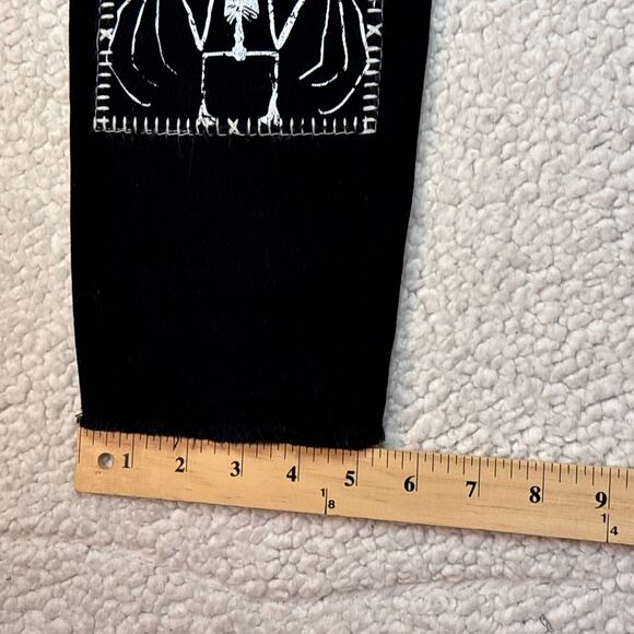 Current Mood x Dolls KIlls Jeans Womens Small Black Stitch Lace Up Patch - Picture 7 of 7